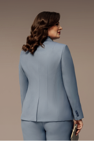 Жакет однобортный с прямыми брюками Жакет однобортный с прямыми брюками