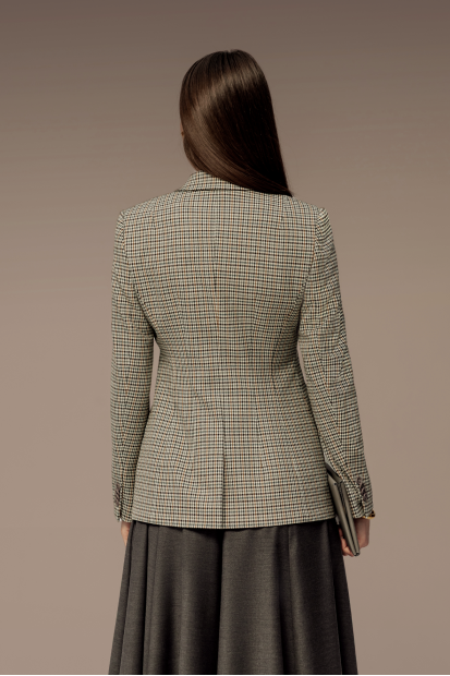 Платье шестиклинка с однобортным жакетом