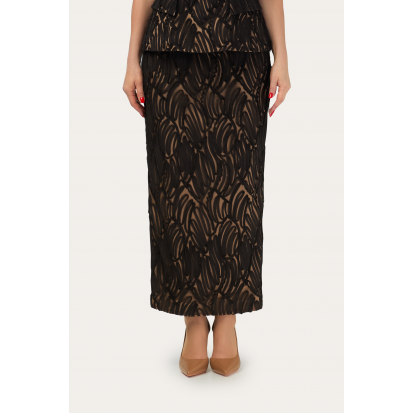 Юбка с высоким поясом удлиненная