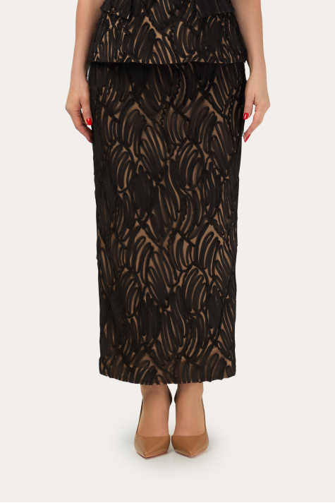 Юбка с высоким поясом удлиненная