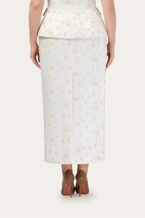 Юбка с высоким поясом удлиненная