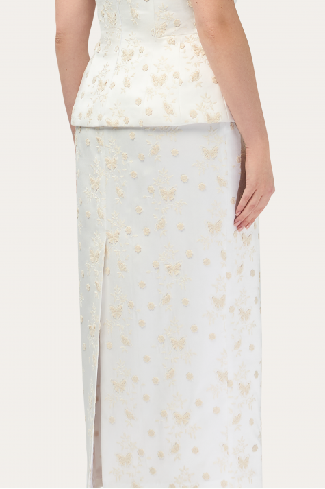 Юбка с высоким поясом удлиненная