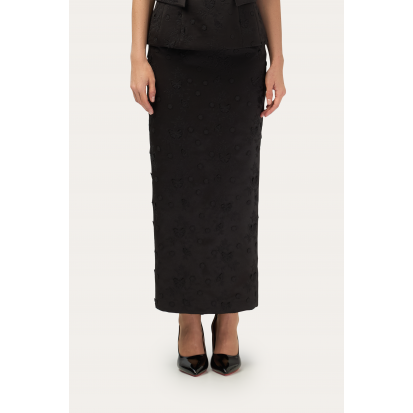 Юбка с высоким поясом удлиненная