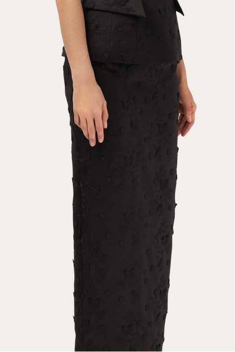 Юбка с высоким поясом удлиненная