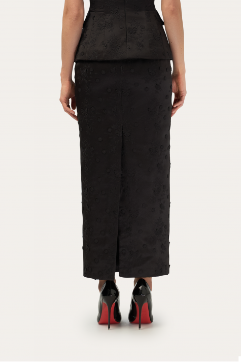 Юбка с высоким поясом удлиненная