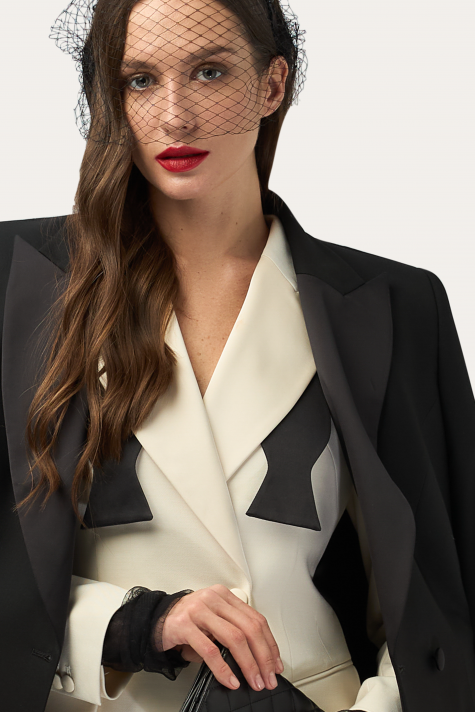 Платье-смокинг удлиненное  