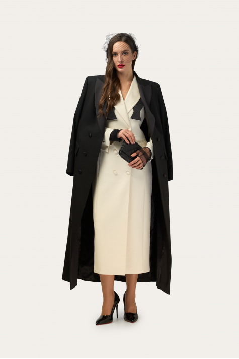 Платье-смокинг удлиненное  