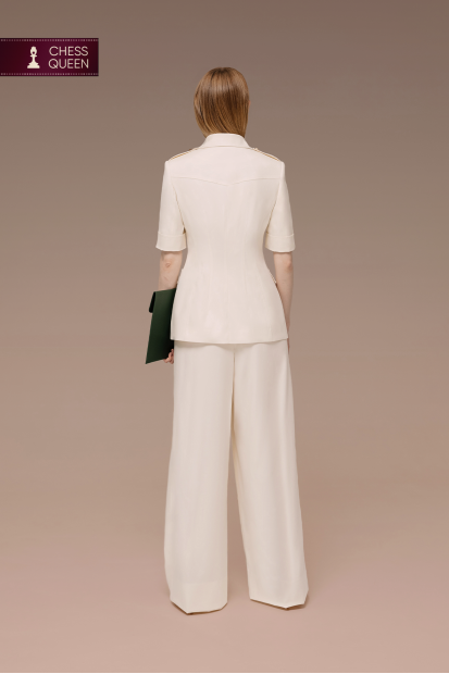 Жакет Сафари с коротким рукавом и английским воротником