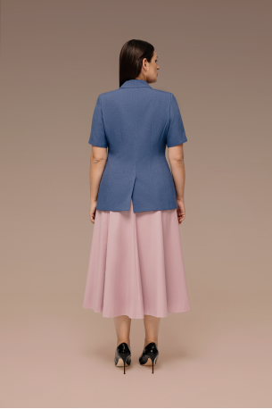 Однобортный жакет с платьем-шестиклинка