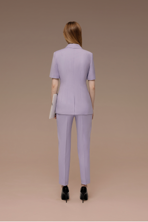 Жакет с коротким рукавом с зауженными брюками