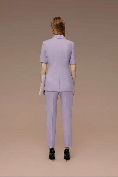 Жакет с коротким рукавом с зауженными брюками