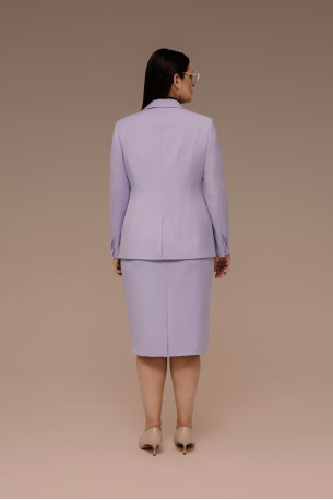 Однобортный жакет с юбкой карандаш