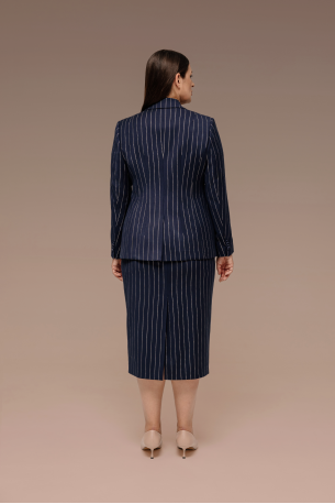 Однобортный жакет с юбкой-карандаш